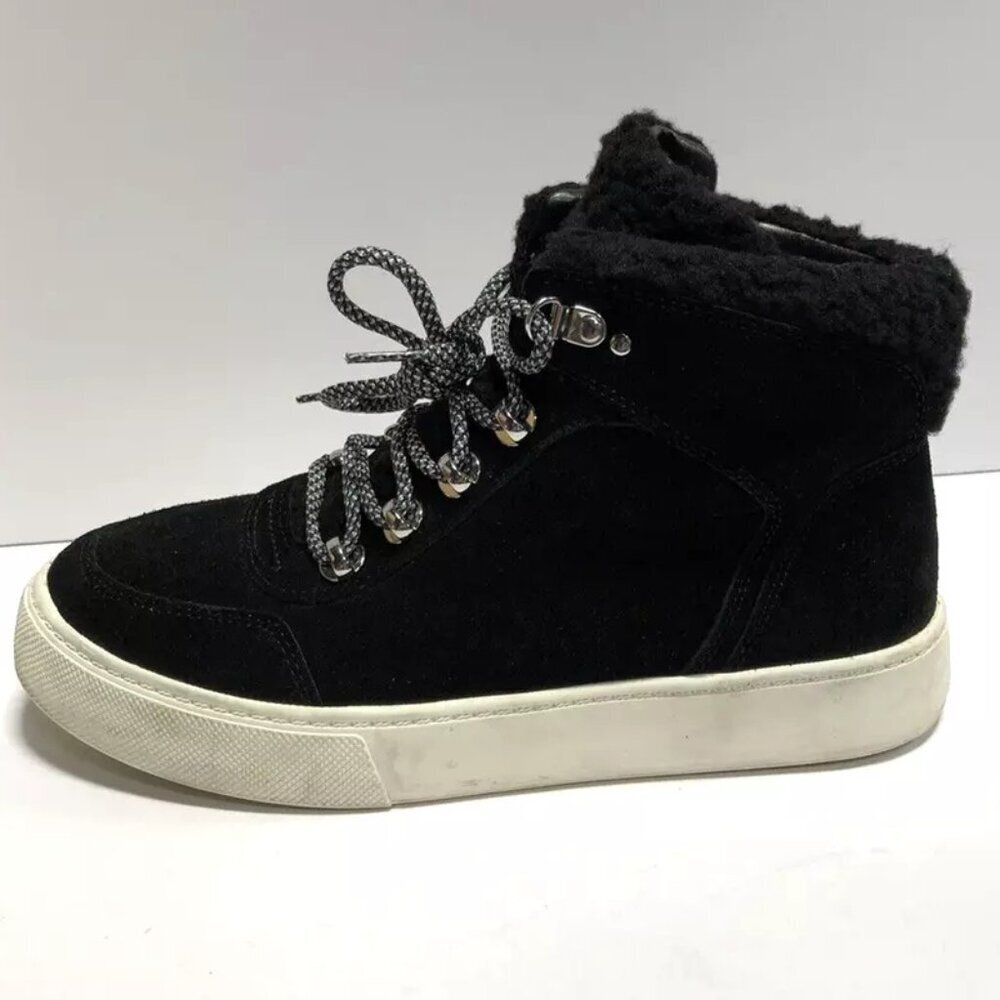 Marc Fisher Womens Summa Hi Top Sneaker Black Size 9 M